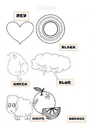 English Worksheet: Colours