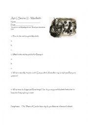 English Worksheet: Macbeth