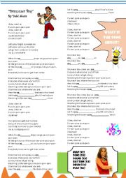 English Worksheet: Debi Novas song listening practice