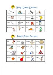 English Worksheet: Bingo - Silent letters 