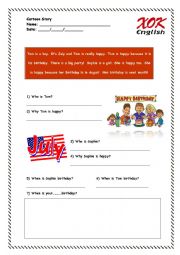 English Worksheet: When is your birthday