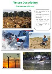 English Worksheet: Picture Description - Environmental Issues