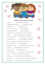 English Worksheet: Present Simple and Continuous