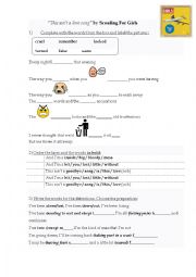 English Worksheet: This aint a love song