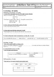 Mid-term test 3 (second form)