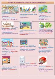 English Worksheet: Lets talk about your town.