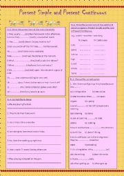 English Worksheet: Present Perfect Simple and Continuous in exercises