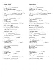 English Worksheet: Pumpin Blood - Glee