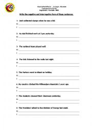 English Worksheet: Past Simple