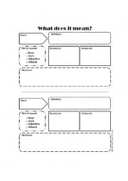 vocabulary graphic organizer