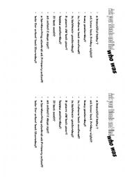 English Worksheet: simple past speaking activity