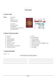 English Worksheet: Traveling vocabulary