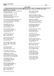 English Worksheet: Song Activity - Born this way by Lady Gaga