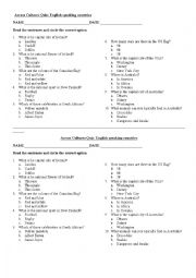 English Worksheet: English speaking