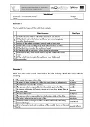 English Worksheet: Cinema vocabulary