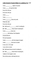 English Worksheet: 