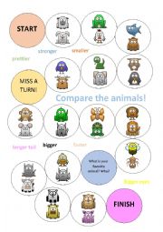 Animal Comparatives Game