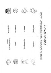 English Worksheet: animal sounds