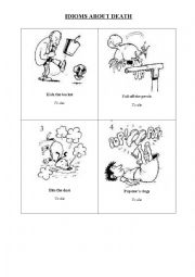 English Worksheet: IDIOMS ABOUT DEATH 