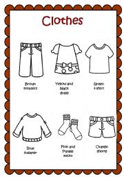 English Worksheet: Clothes