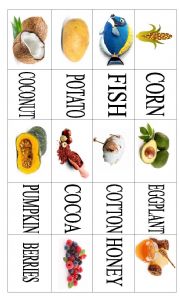 Food memory game