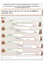 English Worksheet: whatsapp conversation