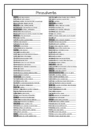English Worksheet: List phrasal verbs