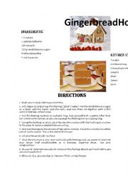 English Worksheet: Gingerbread HOuse
