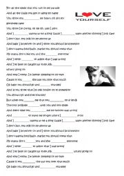 Love Yourself - Justin Bieber Listening Comprehension A1