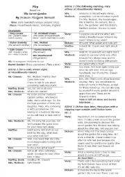 English Worksheet: THE SECRET GARDEN_PLAY