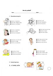 English Worksheet: Health Problems