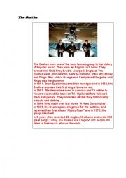 English Worksheet: THE BEATLES