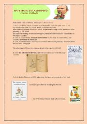 English Worksheet:  Carlo Collodi,Pinocchios author 