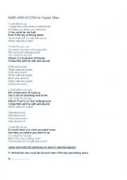 English Worksheet: Safe and sound by Capital cities Reported speech