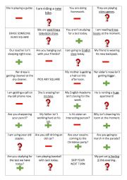 Present Continuous Coin Toss Game