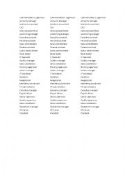 English Worksheet: Job roles