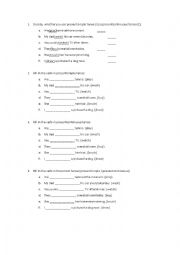 English Worksheet: Present Simple/Present Continuous