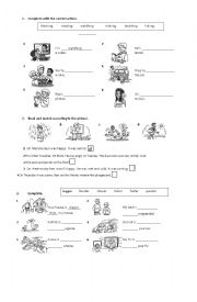 English Worksheet: present progressive 