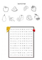 English Worksheet: FRUITS