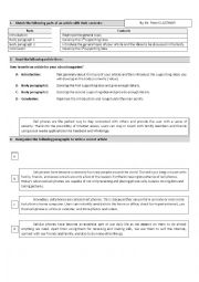 English Worksheet: Writing an article about cellular phones