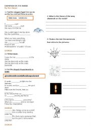 English Worksheet: DIAMONDS ON THE INSIDE