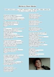English Worksheet: Stitches - Shawn Mendes