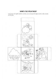 English Worksheet: Weather Dice