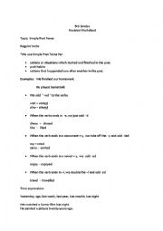 English Worksheet: Simple Past Tense