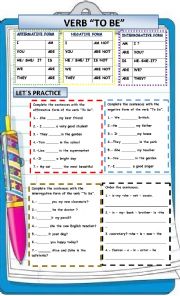 English Worksheet: Verb To Be