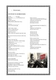 English Worksheet: JUST THE WAY YOU ARE (BRUNO MARS)