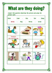 English Worksheet: present continuous