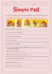 English Worksheet: Simple Past