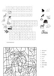 English Worksheet: wordsearch animals