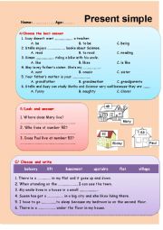 English Worksheet: circle the correct answer